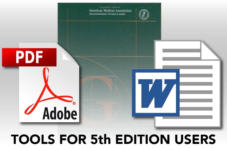 Graphic: book cover with icons for Adobe PDF and Microsoft Word